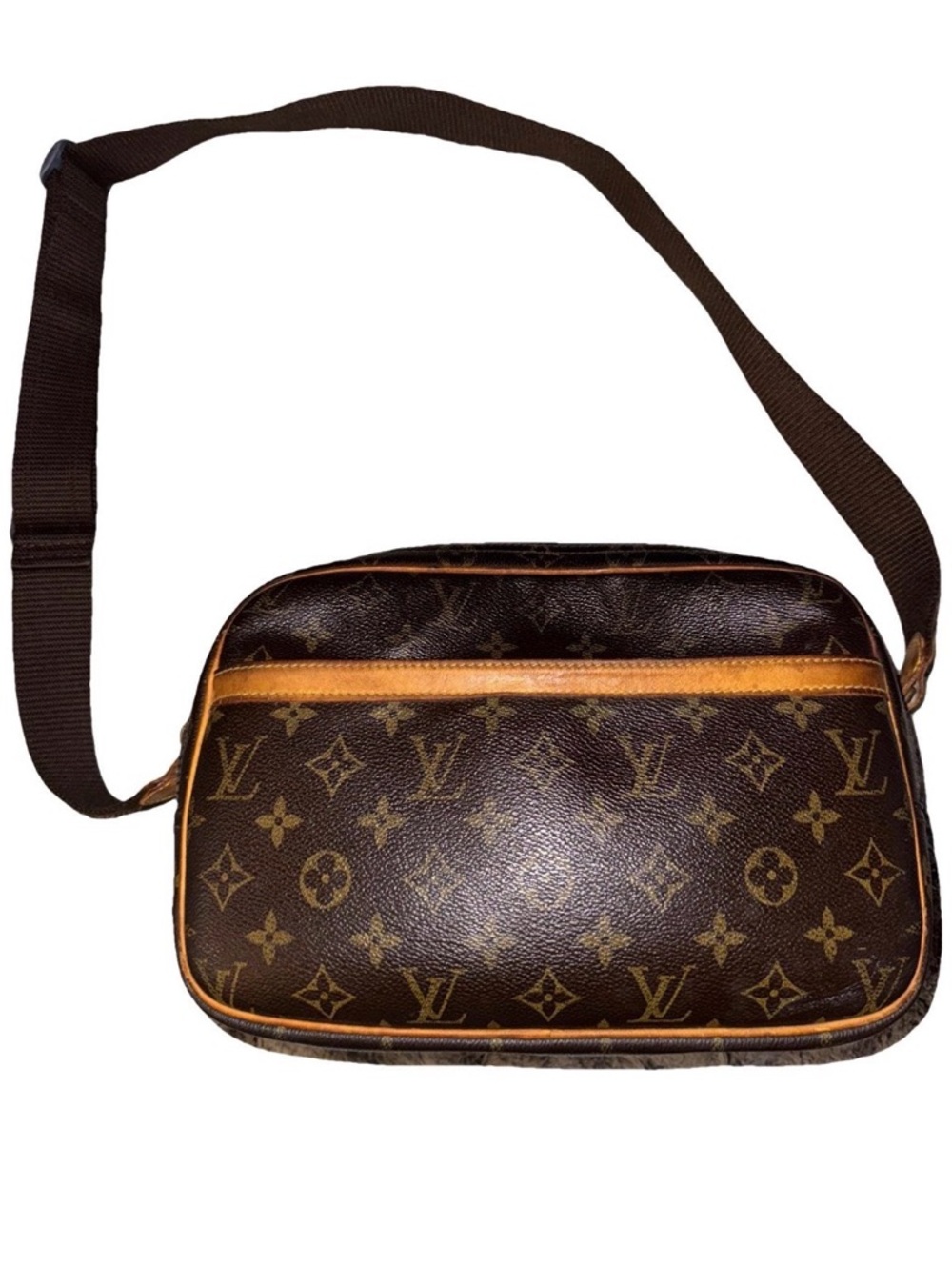 Louis Vuitton Monogram Canvas Messenger Bag in Brown and Tan